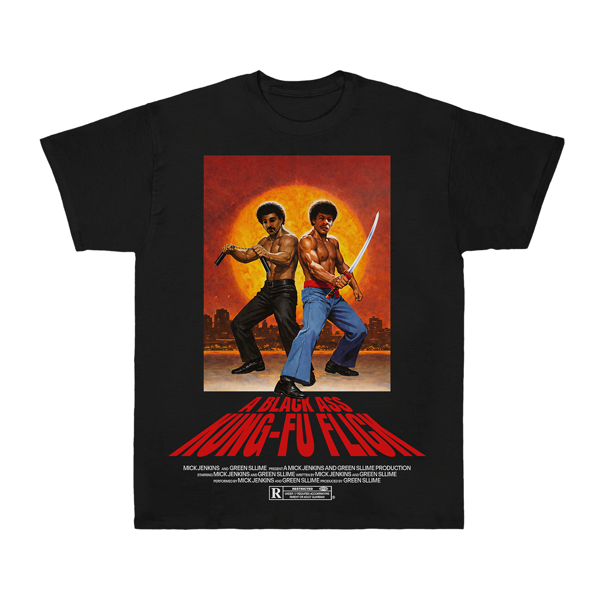A Black Ass Kung-Fu Flick Movie Poster Tee